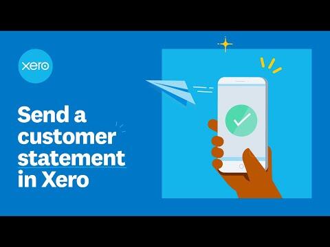 Send a customer statement in Xero