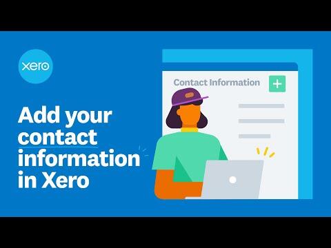 Add your contact information in Xero