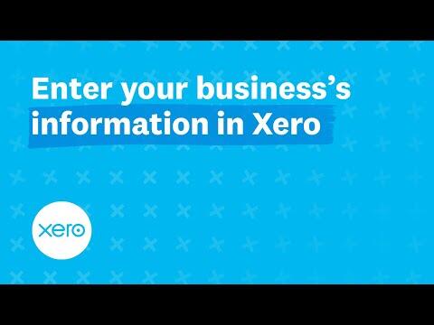 Enter your business's information in Xero