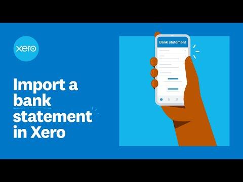Import a bank statement in Xero